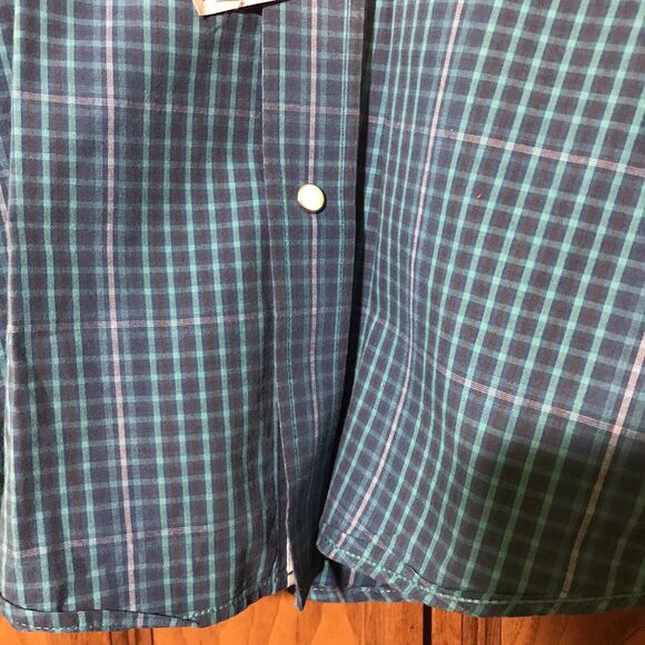 Panhandle Rough Stock Shirt Mens L Blue Plaid SS 100% Cotton Button Down Pocket - Picture 6 of 12